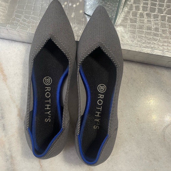 Rothy's The Point Flat-Gray - Picture 3 of 12